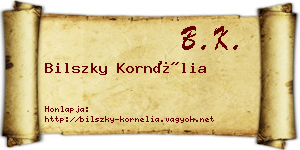 Bilszky Kornélia névjegykártya